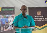 Minister of Local Government and Community Development, Hon. Desmond McKenzie, addresses the audience during the launch of Local Government and Community Month 2017 at Water Square in Falmouth, Trelawny on November 1.