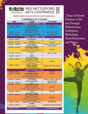 Rex Nettleford Art Conference 2023 Schedule 